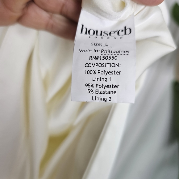 House of CB Flora Dress Ivory Size Large - Picture 5 of 6
